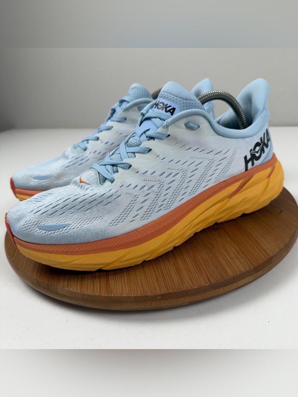 Hoka Clifton 8 Light Blue Running Shoes - Picture 3 of 10